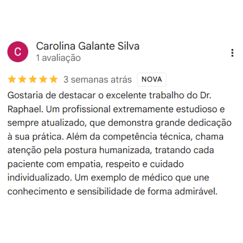 Depoimento Google Dr. Raphael Henrique